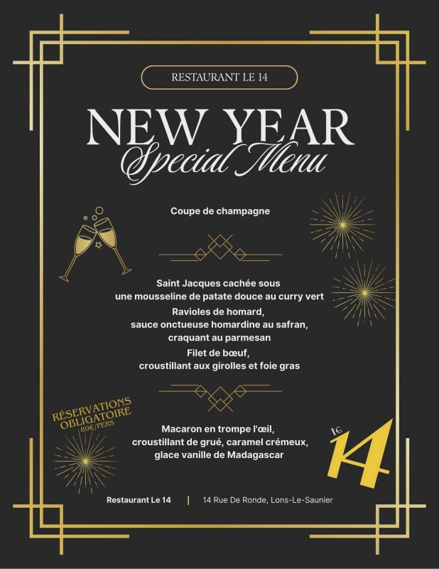 Le 14 - Restaurant Lons-le-Saunier - manger a LONS-LE-SAUNIER